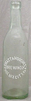 CHATTAHOOCHEE BREWING COMPANY EMBOSSED BEER BOTTLE