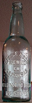 LITTLE ROCK BREWING COMPANY EMBOSSED BEER BOTTLE