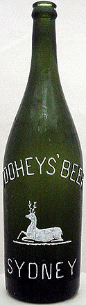 TOOHEY'S BEER EMBOSSED BEER BOTTLE