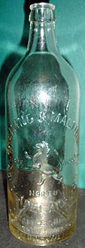 LION BREWING AND MALTING COMPANY LIMITED EMBOSSED BEER BOTTLE