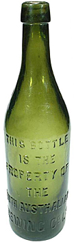 SOUTH AUSTRALIAN BREWING COMPANY LIMITED EMBOSSED BEER BOTTLE