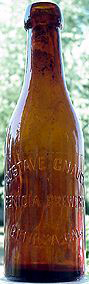 GUSTAVE GNAUCK BENICIA BREWERY EMBOSSED BEER BOTTLE