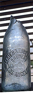 MAIER & ZOBELEIN BREWERY EMBOSSED BEER BOTTLE