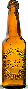THE MATHIE BREWING COMPANY EMBOSSED BEER BOTTLE