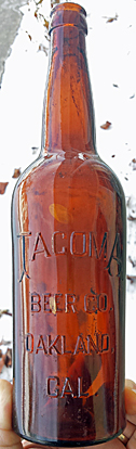 TACOMA BEER COMPANY EMBOSSED BEER BOTTLE