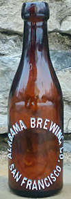 ALABAMA BREWING COMPANY EMBOSSED BEER BOTTLE