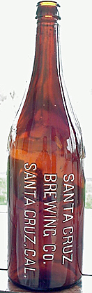 SANTA CRUZ BREWING COMPANY EMBOSSED BEER BOTTLE