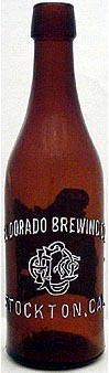 EL DORADO BREWING COMPANY EMBOSSED BEER BOTTLE