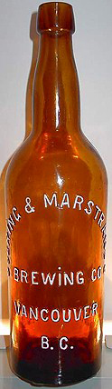 DOERING AND MARSTRAND BREWING COMPANY LIMITED EMBOSSED BEER BOTTLE