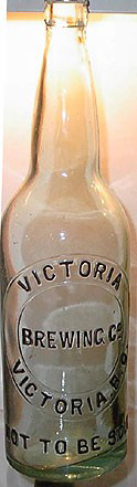 VICTORIA BREWING COMPANY EMBOSSED BEER BOTTLE
