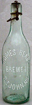 JAMES READY BREWER EMBOSSED BEER BOTTLE