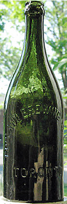 COPLAND BREWING COMPANY LIMITED EMBOSSED BEER BOTTLE