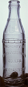 FORT FRANCIS BREWING COMPANY LIMITED EMBOSSED BEER BOTTLE