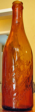 MILWAUKEE LAGER BEER COMPANY EMBOSSED BEER BOTTLE