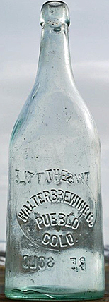 THE WALTER BREWING COMPANY EMBOSSED BEER BOTTLE