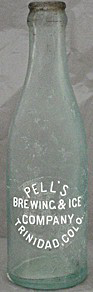 PELL'S BREWING & ICE COMPANY EMBOSSED BEER BOTTLE
