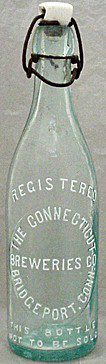 CONNECTICUT BREWERIES COMPANY EMBOSSED BEER BOTTLE