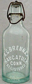 A. C. BRENNAN WEISS BEER EMBOSSED BEER BOTTLE