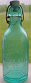 CHAMPAGNE WEISS BEER COMPANY EMBOSSED BEER BOTTLE