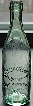 THE WEIDEMANN BREWERY COMPANY EMBOSSED BEER BOTTLE