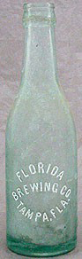 THE FLORIDA BREWING COMPANY EMBOSSED BEER BOTTLE