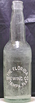 THE FLORIDA BREWING COMPANY EMBOSSED BEER BOTTLE
