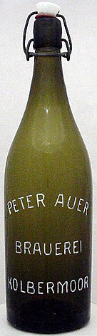 PETER AUER BRAUEREI EMBOSSED BEER BOTTLE