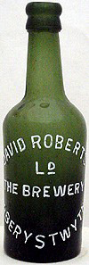 DAVID ROBERTS LIMITED THE BREWERY EMBOSSED BEER BOTTLE