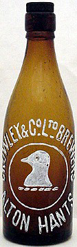 CROWLEY & COMPANY LIMITED BREWERS EMBOSSED BEER BOTTLE