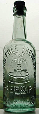 FOUNTAIN FREE BREWERY COMPANY LIMITED EMBOSSED BEER BOTTLE