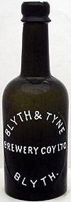 BLYTH & TYNE BREWERY COMPANY LIMITED EMBOSSED BEER BOTTLE