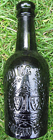 DOWDING & SON CHIPPENHAM BREWERY EMBOSSED BEER BOTTLE