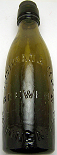 HITCHMAN & COMPANY LIMITED BREWERS EMBOSSED BEER BOTTLE