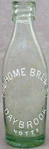 THE HOME BREWERY EMBOSSED BEER BOTTLE