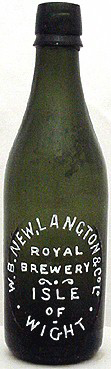 W. B. NEW LANGTON & COMPANY LIMITED ROYAL BREWERY EMBOSSED BEER BOTTLE