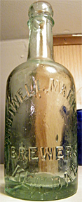 WHITWELL, MARK & COMPANY LIMITED BREWERS EMBOSSED BEER BOTTLE