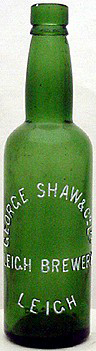 GEORGE SHAW & COMPANY LIMITED LEIGH BREWERY EMBOSSED BEER BOTTLE