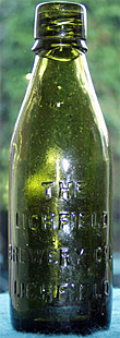 THE LITCHFIELD BREWERY COMPANY LIMITED EMBOSSED BEER BOTTLE