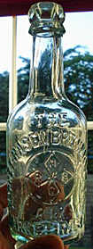 MARKET RASEN BREWERY COMPANY LIMITED EMBOSSED BEER BOTTLE
