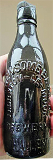 DOVER NEWSOME BAXTER THORNTON-LE-MOOR BREWERY EMBOSSED BEER BOTTLE