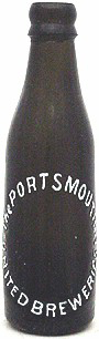 THE PORTSMOUTH UNITED BREWERIES LIMITED EMBOSSED BEER BOTTLE