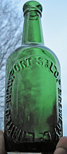 NEWPORT SALOP BREWERY COMPANY LIMITED EMBOSSED BEER BOTTLE