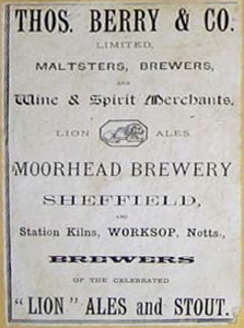 THOMAS BERRY & COMPANY LIMITED MOORHEAD BREWERY POSTER