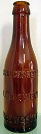 TROUNGER & COMPANY LIMITED OLD BREWERY EMBOSSED BEER BOTTLE