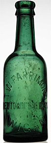 T. W. FARRIMOND NEWTOWN BREWERY EMBOSSED BEER BOTTLE