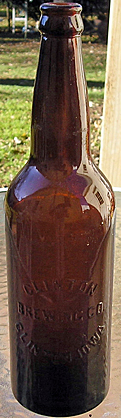 CLINTON BREWING COMPANY EMBOSSED BEER BOTTLE
