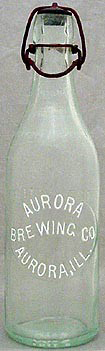 AURORA BREWING COMPANY EMBOSSED BEER BOTTLE