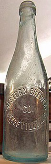 WESTERN BREWERY COMPANY EMBOSSED BEER BOTTLE