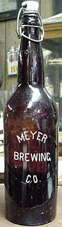 MEYER BREWING COMPANY EMBOSSED BEER BOTTLE