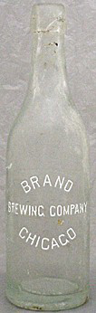 BRAND BREWING COMPANY EMBOSSED BEER BOTTLE